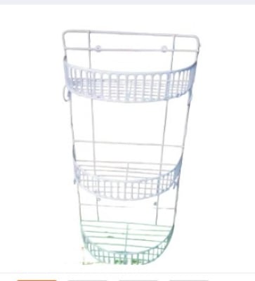 Picture of Buy 1 Get 1 Free 3 Step D Shape Wall Hanging Rack For Kitchen , Home , Office , Toilet -White
