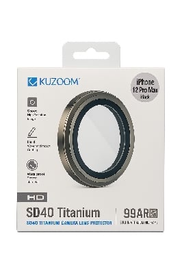Picture of KUZ00M 99AR HD Titanium Camera Lens Protector for iPhone 12 Pro Max – Anti-Scratch, Waterproof, Ultra HD Clarity (iPhone 12 Pro Max)