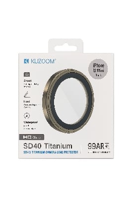 Picture of KUZ00M 99AR HD Titanium Camera Lens Protector for iPhone 12 Mini – Anti-Scratch, Waterproof, Ultra HD Clarity (iPhone 12 Mini)