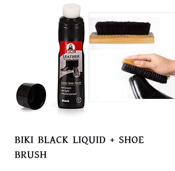 Picture of Trendsetter -Upscale Living -Biki Black Liquid Shoe polish + Shoe Brush for shoe Polish for shining shoe- Inventive Choice -Black