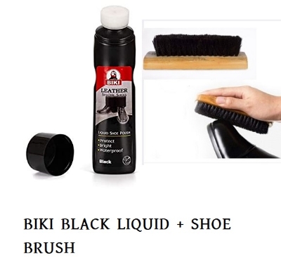 Picture of Trendsetter -Upscale Living -Biki Black Liquid Shoe polish + Shoe Brush for shoe Polish for shining shoe- Inventive Choice -Black