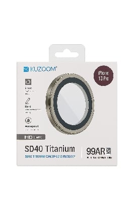 Picture of KUZ00M 99AR HD Titanium Camera Lens Protector for iPhone 13 Pro – Anti-Scratch, Waterproof, Ultra HD Clarity (Iphone 13 pro)