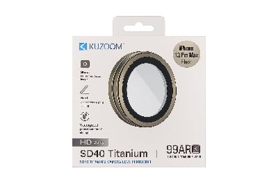 Picture of KUZ00M 99AR HD Titanium Camera Lens Protector for iPhone 13 Pro Max – Anti-Scratch, Waterproof, Ultra HD Clarity (iphone 13 pro max)