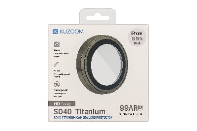 Picture of KUZ00M 99AR HD Titanium Camera Lens Protector for iPhone 13 Mini – Anti-Scratch, Waterproof, Ultra HD Clarity (iPhone 13 Mini)