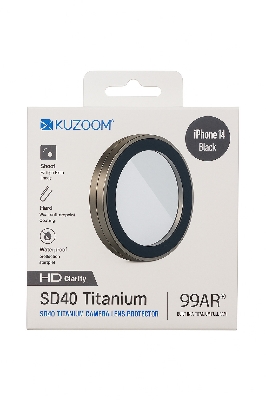 Picture of KUZ00M 99AR HD Titanium Camera Lens Protector for iPhone 14 – Anti-Scratch, Waterproof, Ultra HD Clarity (iPhone 14)
