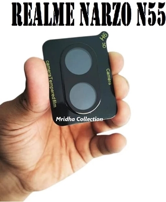Picture of Realme Narzo N55 Back 9H Full Camera Lens Protector Rear 9H 3D Camera Lens Protector,Upgraded HD,Clear Scratch Resistant [With Photo Friendly Flash Cut]