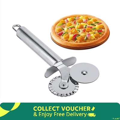 Picture of Stainless Steel Pizza Cutter 2 in 1 -Silver