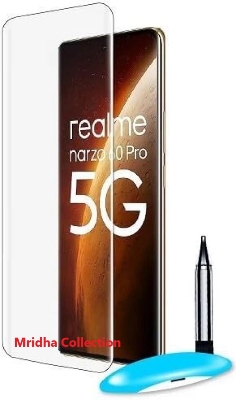 Picture of Realme Narzo 60 Pro 5G (A+ GRADE) Premium UV Tempered Glass Screen Protector Curved with Liquid Glue and UV Light -Transparent Clear