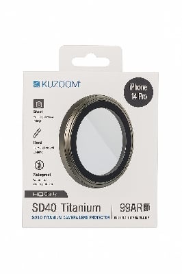 Picture of KUZ00M 99AR HD Titanium Camera Lens Protector for iPhone 14 Pro – Anti-Scratch, Waterproof, Ultra HD Clarity (iPhone 14 Pro)
