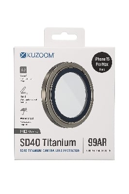 Picture of KUZ00M 99AR HD Titanium Camera Lens Protector for iPhone 15 Pro Max – Anti-Scratch, Waterproof, Ultra HD Clarity (iphone 15 pro max)