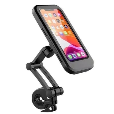 Picture of Waterproof Motorcycle Mobile Holder – Rainproof Phone Mount Case (Black)