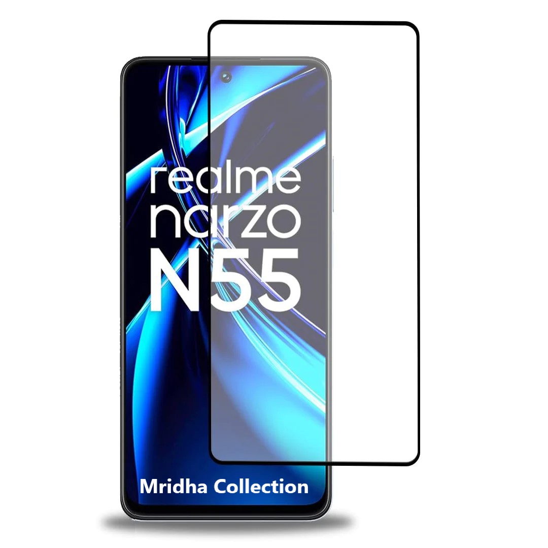 Picture of 2in1 Protector Combo Pack for Realme Narzo N55 (5d Full Screen Protector Glass+9h Camera Lens Protector)