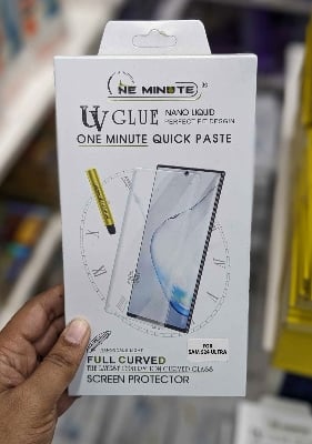 Picture of Samsung Galaxy S24 Ultra UV Tempered Glass Full Coverage Flat Screen Protector with Liquid Glue High Grade Clear Borderless (Samsung S24 Ultra)