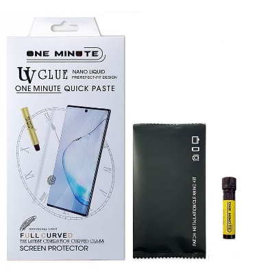 Picture of Samsung Galaxy S24 Ultra UV Tempered Glass Full Coverage Flat Screen Protector with Liquid Glue High Grade Clear Borderless (Samsung S24 Ultra)