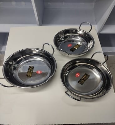 Picture of Stainless Steel Curry Sauce Pot with Handle 3 Pieces Family Set( Induction + Infared + Gas Burner) -Silver