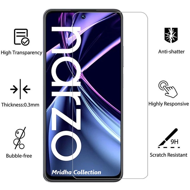 Picture of 3in1 Protector Combo Pack for Realme Narzo N55 (Clear Screen Protector Glass+Back Hydrogel Protector Poly+9h Camera Lens Protector)