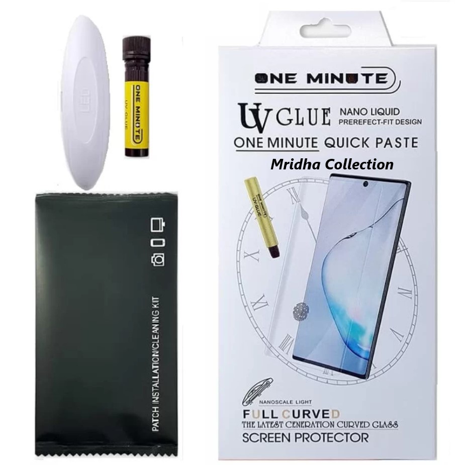 Picture of Sony Xperia XZ3 (A+ GRADE) Premium UV Tempered Glass Screen Protector Curved with Liquid Glue and UV Light -Transparent Clear
