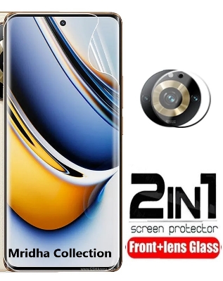 Picture of 2in1 Protector Combo Pack for Realme Narzo 60 Pro 5G (Front Hydrogel Screen Protector Poly+Camera Lens Protector)