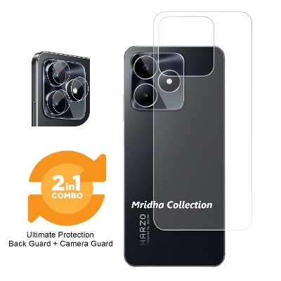 Picture of 2in1 Back Protector Combo Pack for Realme Narzo N53 (RMX3761) (Back Hydrogel Poly Protector+Camera Lens Protector)