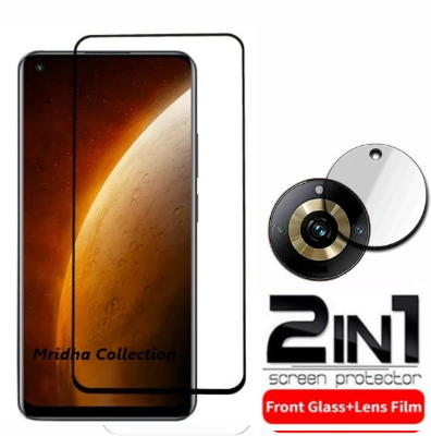 Picture of 2in1 Protector Combo Pack for Realme Narzo 60 5G (Premium Full Screen Protector Glass + Camera Lens Protector)