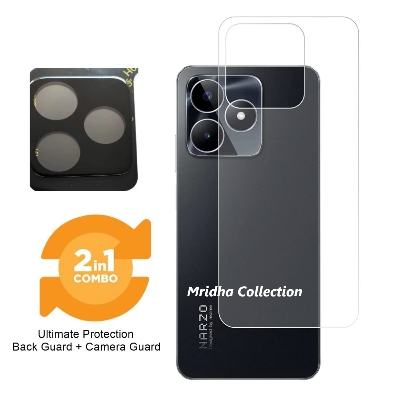 Picture of 2in1 Back Protector Combo Pack for Realme Narzo N53 (RMX3761) (Back Hydrogel Poly Protector+9h Camera Lens Protector)