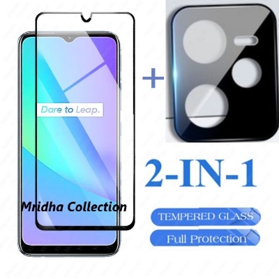 Picture of 2in1 Protector Combo Pack for Realme C35 (Premium Full Screen Protector Glass + 3D Camera Lens Protector)
