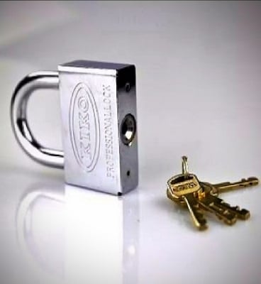 Picture of KIKO Top Quality Pad Lock 70mm With 4 key For Home Office Shop Garage Safety -Silver