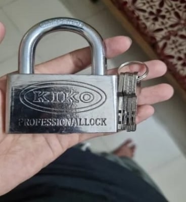 Picture of KIKO Top Quality Pad Lock 70mm With 4 key For Home Office Shop Garage Safety -Silver