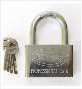 Picture of KIKO Top Quality Pad Lock 70mm With 4 key For Home Office Shop Garage Safety -Silver