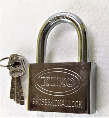 Picture of KIKO Top Quality Pad Lock 70mm With 4 key For Home Office Shop Garage Safety -Silver