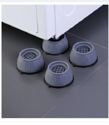 Picture of 4 pice anti-vibration foot padsing machine rubber mat anti-vibration pad dryer non-slip universal fixed washing machine stand-washing machine cover -Grey