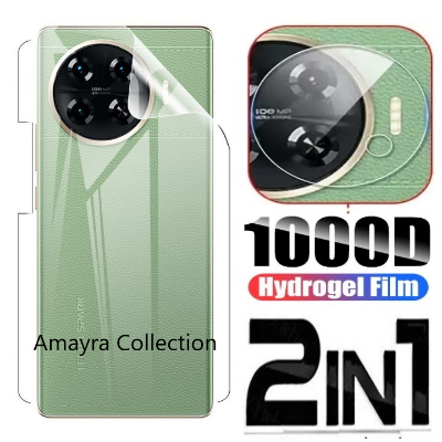 Picture of 2in1 Back Protector Combo Pack for Tecno Spark 20 Pro+ / Tecno Spark 20 Pro Plus (Back Hydrogel Poly Protector + Camera Lens Protector)