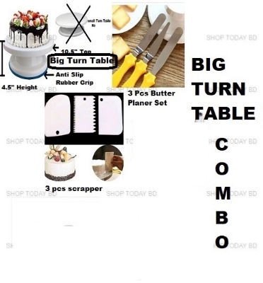 Picture of Big Turn Table 7P Combo 7Pcs/Set Cake Rotary Table Set DIY Pastry Accessories Cake Stand Turntable Decorating Baking Tool -Multicolor