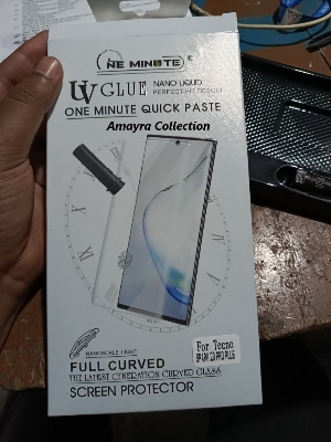 Picture of 2in1 Protector Combo Pack for Tecno Spark 20 Pro+ / Tecno Spark 20 Pro Plus (A+ GRADE) UV Glass Screen Protector + Camera Protector Lens