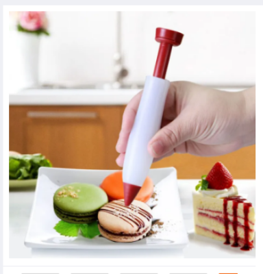 Picture of Delicate Silicone Food Writing Pen cookie Icing Piping Pastry Nozzles kitchen accessories -Multicolor