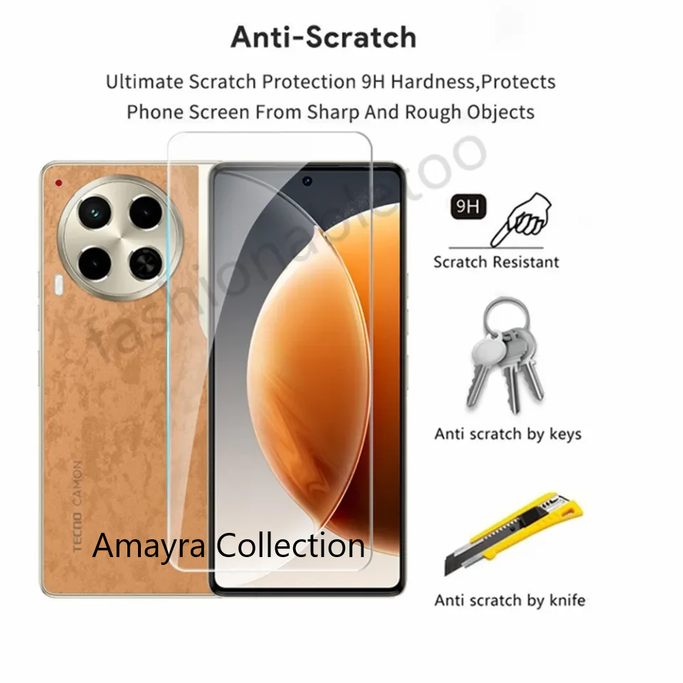 Picture of 3in1 Protector Combo Pack for Tecno Camon 30 Pro (Clear Screen Protector Glass + Back Hydrogel Protector Poly + Camera Lens Protector)