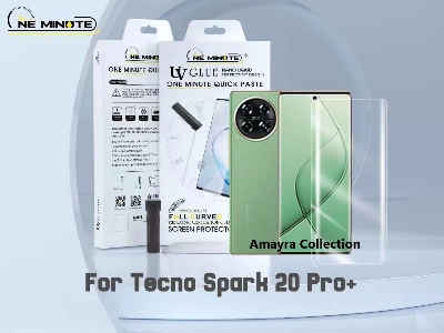 Picture of 3in1 Protector Combo Pack for Tecno Spark 20 Pro+ / Tecno Spark 20 Pro Plus (A+ GRADE) UV Glass Screen Protector + Back Protector Film + Camera Glass Protector)