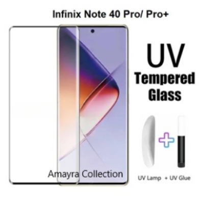 Picture of 2in1 Protector Combo Pack for Infinix Note 40 Pro 5G (A+ GRADE) UV Glass Screen Protector + Camera Protector Lens