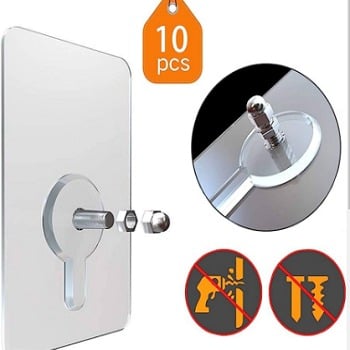 Picture of Hook Non Marking Screw 10Pcs Punch Free Wall Stickers Home Seamless Nail With Nut And Nut Cap