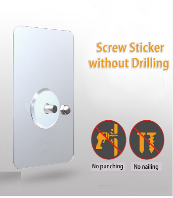 Picture of Hook Non Marking Screw 10Pcs Punch Free Wall Stickers Home Seamless Nail With Nut And Nut Cap