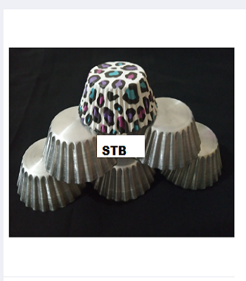 Picture of Cup Cake Mould (5 pieces) with Cup Paper liner (20pieces) / কাপ কেক মোল্ড (৫ পিস) সাথে কাপ কেক পেপার (২০পিস) -Silver