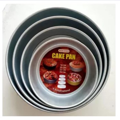 Picture of Alu round 4 Aluminium Cake Mould Round Mold for Bread, Pudding & Baking tools -Silver