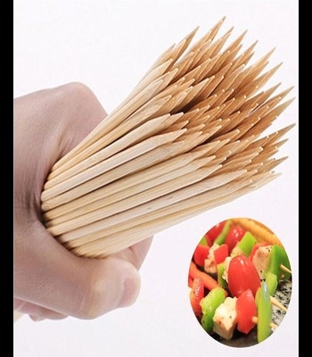 Picture of Bamboo Stick Shashlik Kati Kabab Kati 8 inch 50 pieces -Brown
