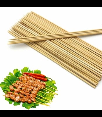 Picture of Bamboo Stick Shashlik Kati Kabab Kati 8 inch 50 pieces -Brown
