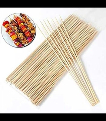 Picture of Bamboo Stick Shashlik Kati Kabab Kati 8 inch 50 pieces -Brown