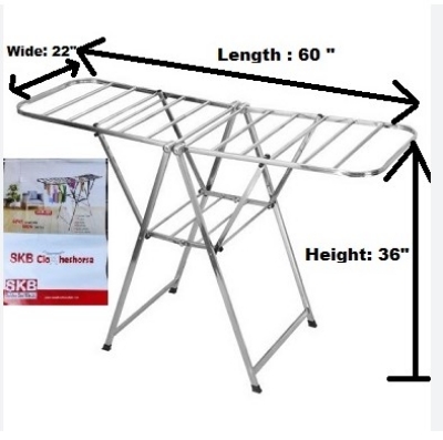 Picture of Heavy SS Home Intuition Foldable Clothes Drying Rack Dryer S.K.B -Silver