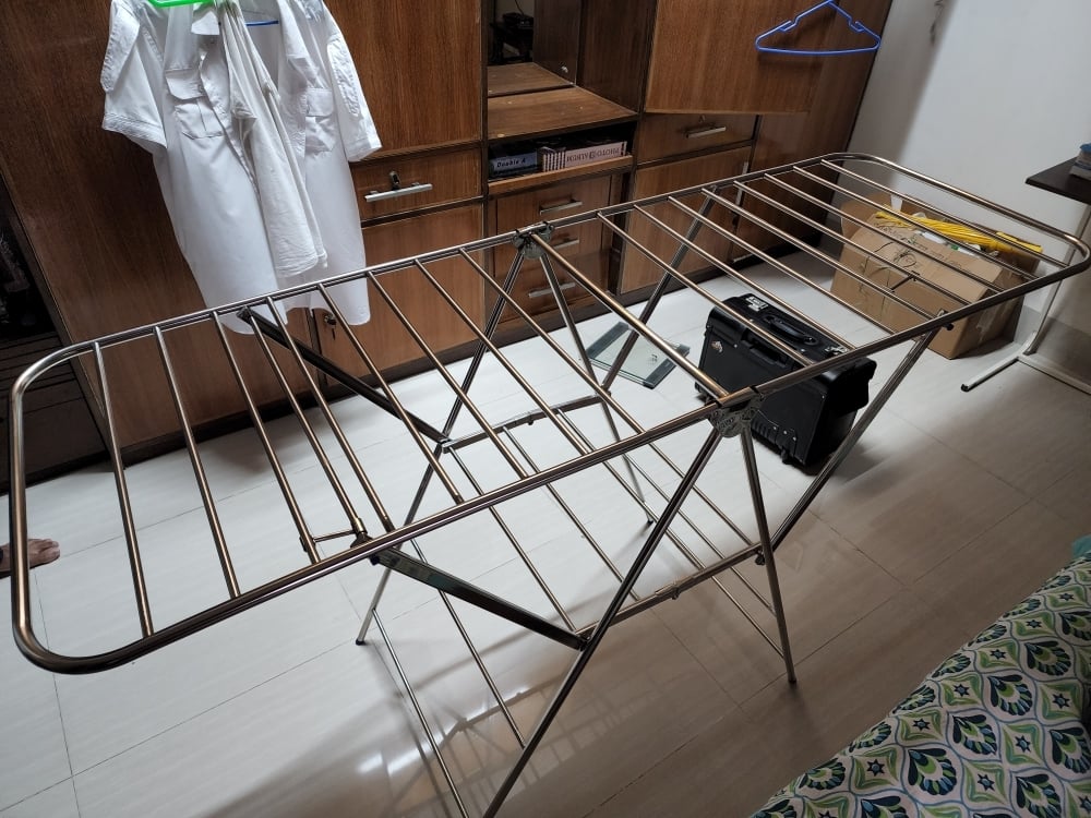 Picture of Heavy SS Home Intuition Foldable Clothes Drying Rack Dryer S.K.B -Silver