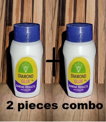 Picture of 2 Pieces D.iamond  glue  50ML+ 50ML Handmade White Glue Bonding Paper Crafts Student Stationery Gift Office School Supply Home Adhesive Tool
