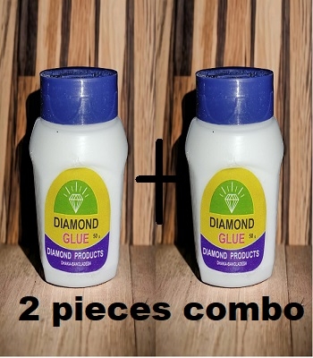 Picture of 2 Pieces D.iamond  glue  50ML+ 50ML Handmade White Glue Bonding Paper Crafts Student Stationery Gift Office School Supply Home Adhesive Tool