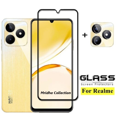 Picture of 2in1 Protector Combo Pack for Realme C53 (RMX3760) (Premium Full Screen Protector Glass+Camera Lens Protector)